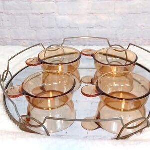 VisionWare Vintage Casserole Brown  Handle ,Dishes